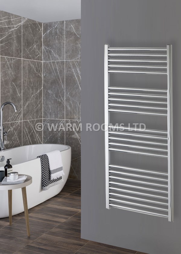 Tempora Line Towel Rail - Finished in Chrome